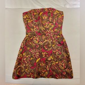 Gorgeous silk autumnal cocktail dress.